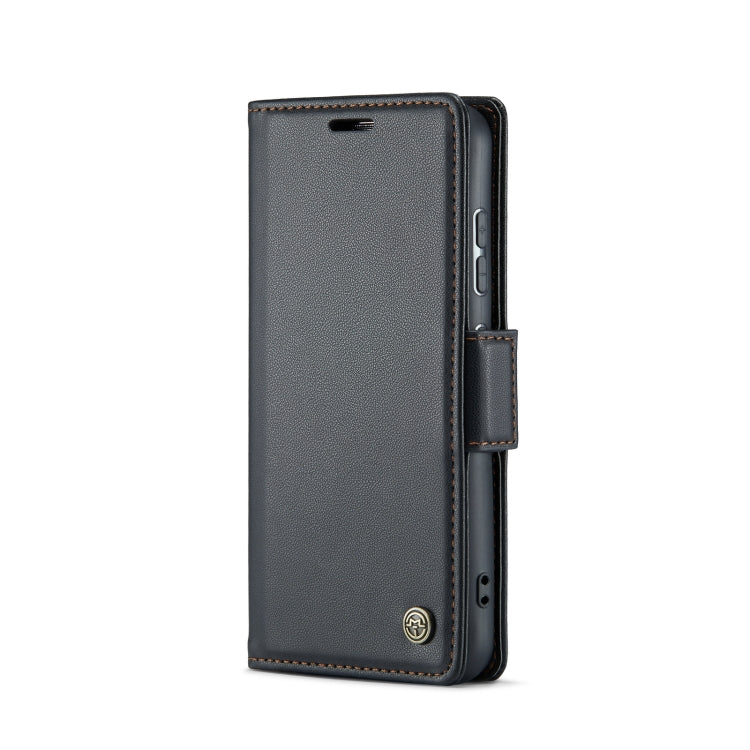 For Samsung Galaxy S23 5G CaseMe 023 Butterfly Buckle Litchi Texture RFID Anti-theft Leather Phone Case(Black) - free shipping - PMC TechLife - Order now!