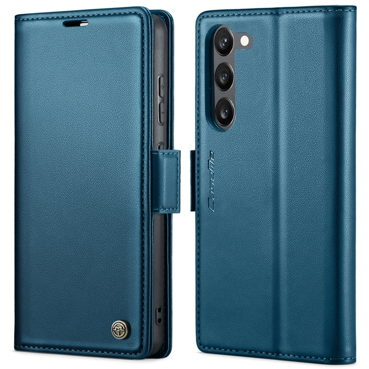 For Samsung Galaxy S23 5G CaseMe 023 Butterfly Buckle Litchi Texture RFID Anti-theft Leather Phone Case(Blue) - free shipping - PMC TechLife - Order now!