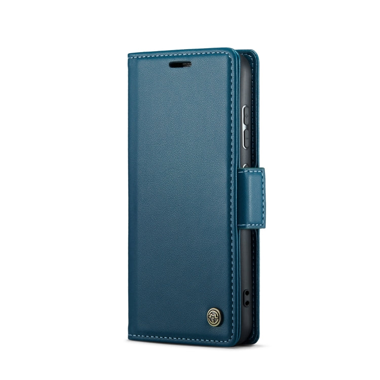 For Samsung Galaxy S23 5G CaseMe 023 Butterfly Buckle Litchi Texture RFID Anti-theft Leather Phone Case(Blue) - free shipping - PMC TechLife - Order now!