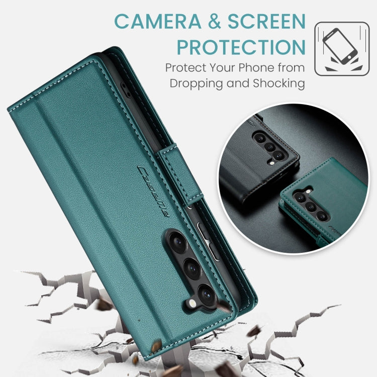 For Samsung Galaxy S23 5G CaseMe 023 Butterfly Buckle Litchi Texture RFID Anti-theft Leather Phone Case(Pearly Blue) - free shipping - PMC TechLife - Order now!