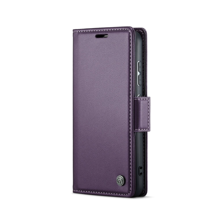 For Samsung Galaxy S23 5G CaseMe 023 Butterfly Buckle Litchi Texture RFID Anti-theft Leather Phone Case(Pearly Purple) - free shipping - PMC TechLife - Order now!