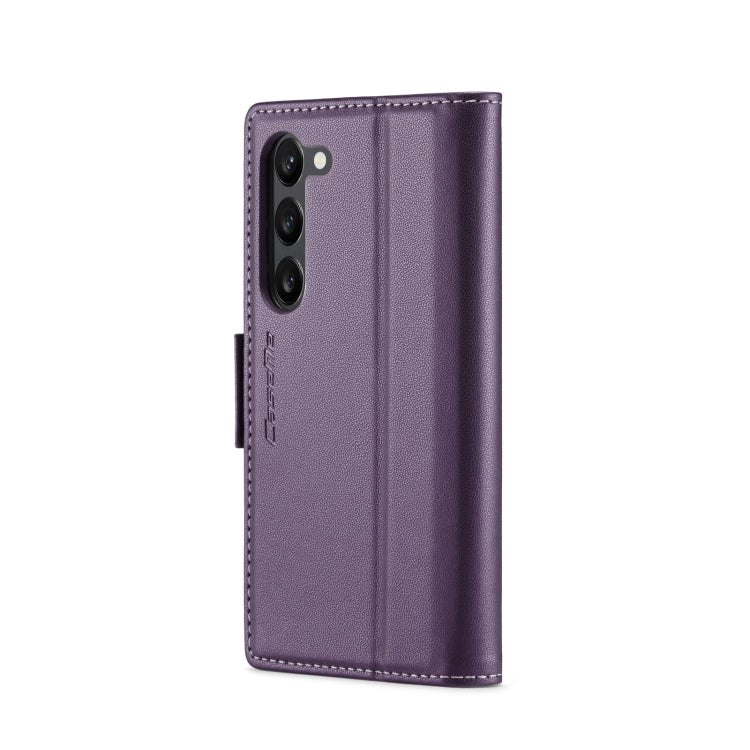 For Samsung Galaxy S23 5G CaseMe 023 Butterfly Buckle Litchi Texture RFID Anti-theft Leather Phone Case(Pearly Purple) - free shipping - PMC TechLife - Order now!