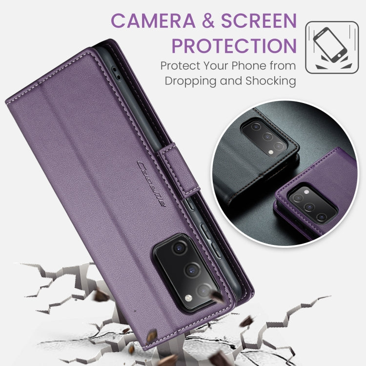 For Samsung Galaxy S20 FE CaseMe 023 Butterfly Buckle Litchi Texture RFID Anti-theft Leather Phone Case(Pearly Purple) - free shipping - PMC TechLife - Order now!
