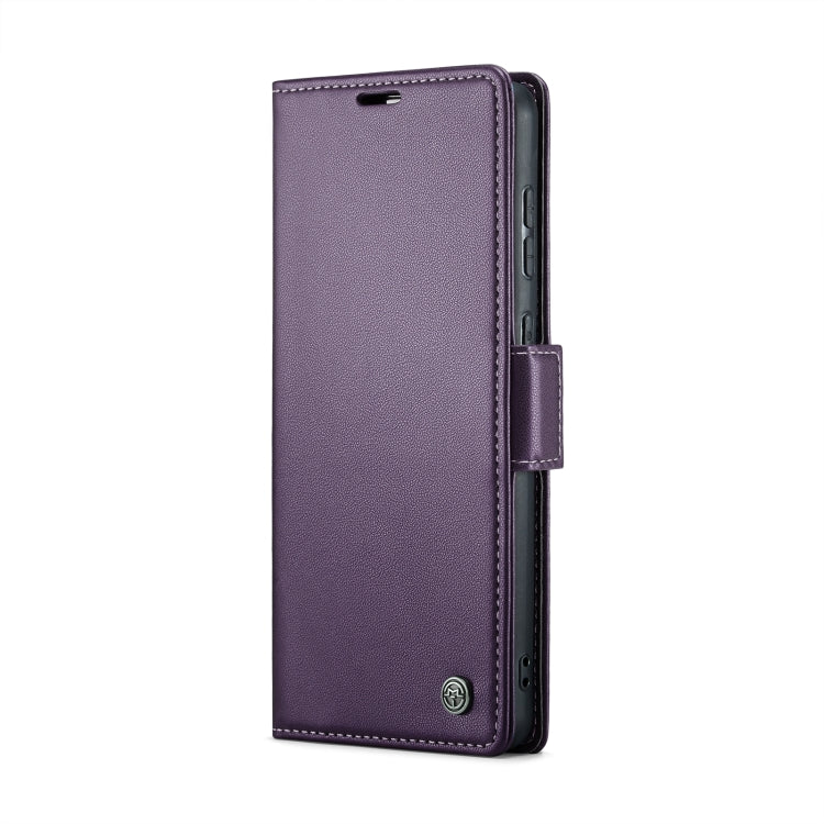 For Samsung Galaxy S21 FE 5G CaseMe 023 Butterfly Buckle Litchi Texture RFID Anti-theft Leather Phone Case(Pearly Purple) - free shipping - PMC TechLife - Order now!