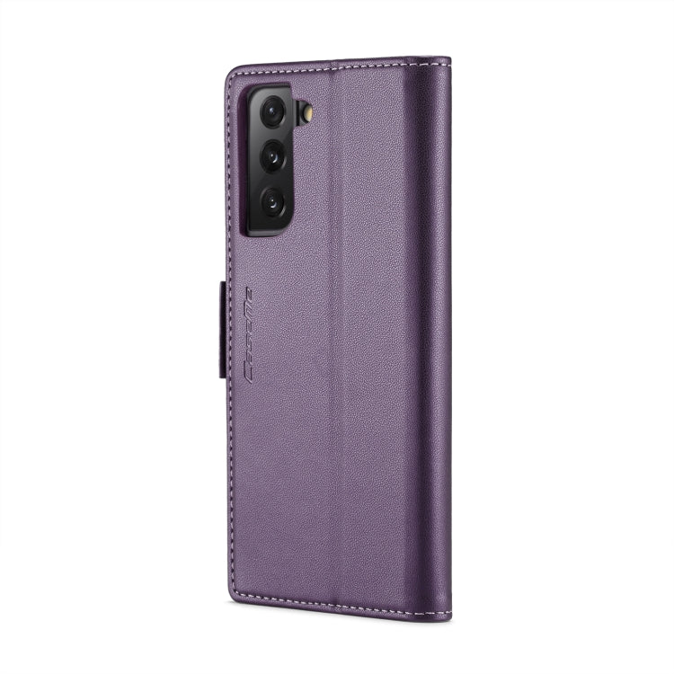 For Samsung Galaxy S21 FE 5G CaseMe 023 Butterfly Buckle Litchi Texture RFID Anti-theft Leather Phone Case(Pearly Purple) - free shipping - PMC TechLife - Order now!