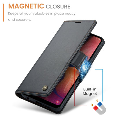 For Samsung Galaxy A40 CaseMe 023 Butterfly Buckle Litchi Texture RFID Anti-theft Leather Phone Case(Black) - Galaxy Phone Cases by CaseMe | Online Shopping South Africa | PMC Jewellery | Buy Now Pay Later Mobicred