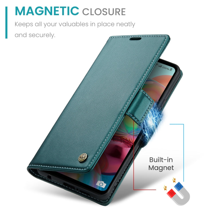 For Samsung Galaxy A71 4G CaseMe 023 Butterfly Buckle Litchi Texture RFID Anti-theft Leather Phone Case(Pearly Blue) - Galaxy Phone Cases by CaseMe | Online Shopping South Africa | PMC Jewellery | Buy Now Pay Later Mobicred