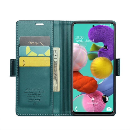 For Samsung Galaxy A51 4G/M40s CaseMe 023 Butterfly Buckle Litchi Texture RFID Anti-theft Leather Phone Case(Pearly Blue) - Galaxy Phone Cases by CaseMe | Online Shopping South Africa | PMC Jewellery | Buy Now Pay Later Mobicred