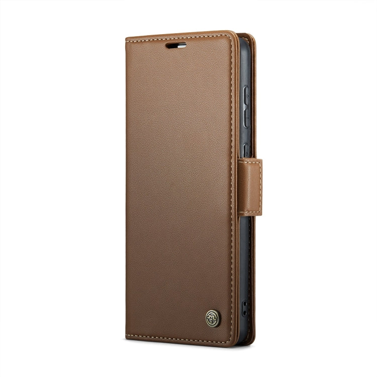 For Samsung Galaxy A70/A70s CaseMe 023 Butterfly Buckle Litchi Texture RFID Anti-theft Leather Phone Case(Brown) - Galaxy Phone Cases by CaseMe | Online Shopping South Africa | PMC Jewellery | Buy Now Pay Later Mobicred