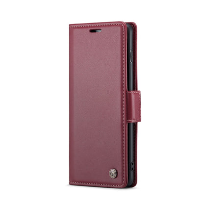 For Samsung Galaxy S10 CaseMe 023 Butterfly Buckle Litchi Texture RFID Anti-theft Leather Phone Case(Wine Red) - Galaxy Phone Cases by CaseMe | Online Shopping South Africa | PMC Jewellery | Buy Now Pay Later Mobicred