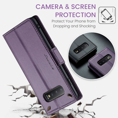 For Samsung Galaxy S10+ CaseMe 023 Butterfly Buckle Litchi Texture RFID Anti-theft Leather Phone Case(Pearly Purple) - Galaxy Phone Cases by CaseMe | Online Shopping South Africa | PMC Jewellery | Buy Now Pay Later Mobicred