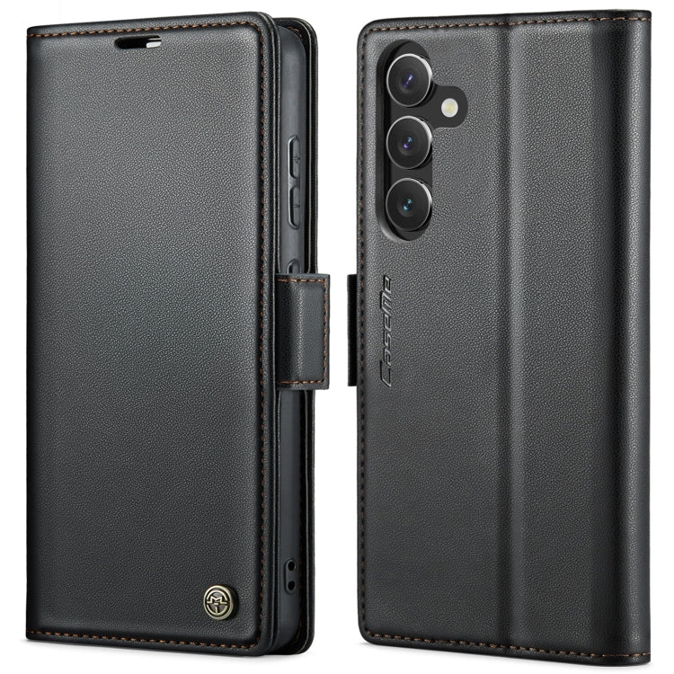 For Samsung Galaxy S24+ CaseMe 023 Butterfly Buckle Litchi Texture RFID Anti-theft Leather Phone Case(Black) - Galaxy S24+ 5G Cases by CaseMe | Online Shopping South Africa | PMC Jewellery | Buy Now Pay Later Mobicred