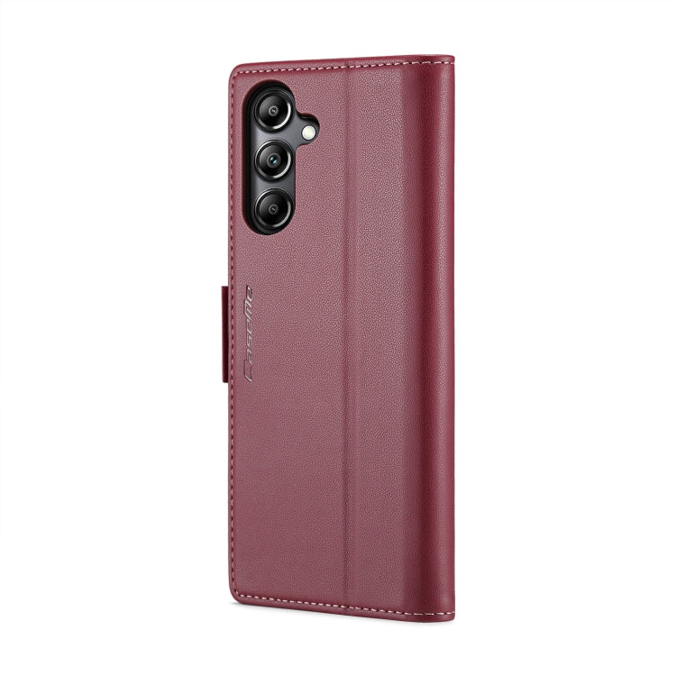 For Samsung Galaxy A05s CaseMe 023 Butterfly Buckle Litchi Texture RFID Anti-theft Leather Phone Case(Wine Red) - Galaxy Phone Cases by CaseMe | Online Shopping South Africa | PMC Jewellery | Buy Now Pay Later Mobicred