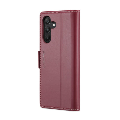 For Samsung Galaxy A25 5G CaseMe 023 Butterfly Buckle Litchi Texture RFID Anti-theft Leather Phone Case(Wine Red) - Galaxy Phone Cases by CaseMe | Online Shopping South Africa | PMC Jewellery | Buy Now Pay Later Mobicred