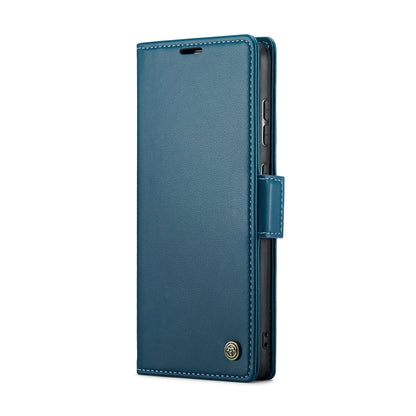 For Samsung Galaxy A35 5G CaseMe 023 Butterfly Buckle Litchi Texture RFID Anti-theft Leather Phone Case(Blue) - Galaxy Phone Cases by CaseMe | Online Shopping South Africa | PMC Jewellery | Buy Now Pay Later Mobicred