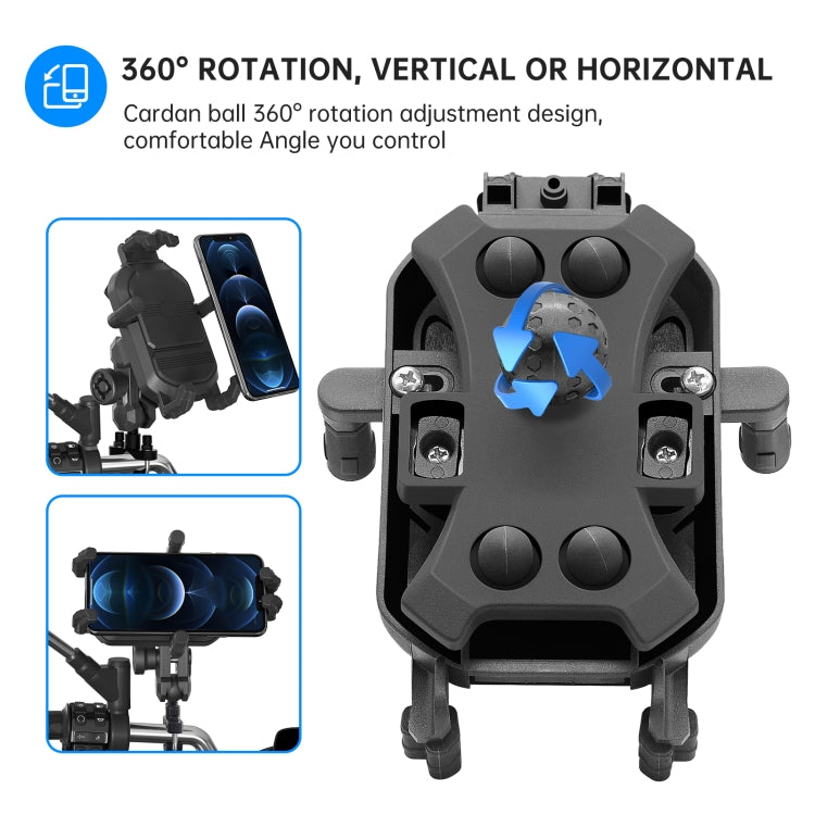 WUPP CS-1848A2 Motorcycle Shock Absorption Riding Phone Holder, Style:Handlebars - free shipping - PMC TechLife - Order now!