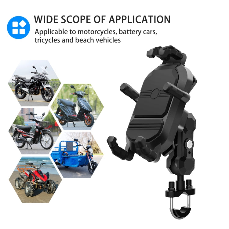 WUPP CS-1848A2 Motorcycle Shock Absorption Riding Phone Holder, Style:Handlebars - Holder by WUPP | Online Shopping South Africa | PMC Jewellery | Buy Now Pay Later Mobicred