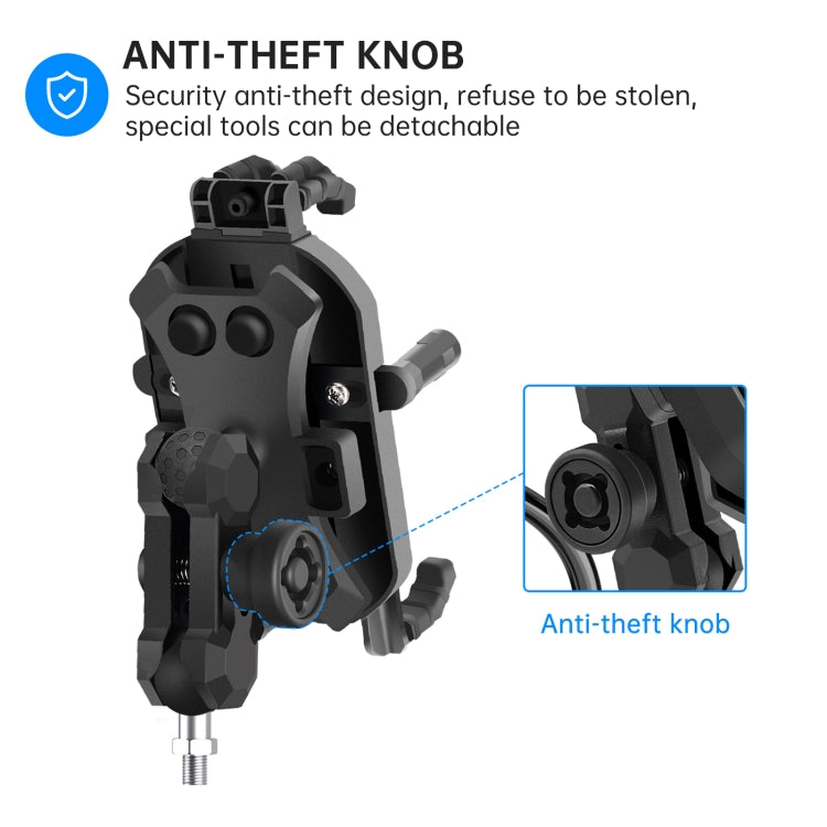 WUPP ZH-1848A1 Motorcycle Shock Absorption Riding Phone Navigation Holder, Style:M8 Ball Joint - free shipping - PMC TechLife - Order now!