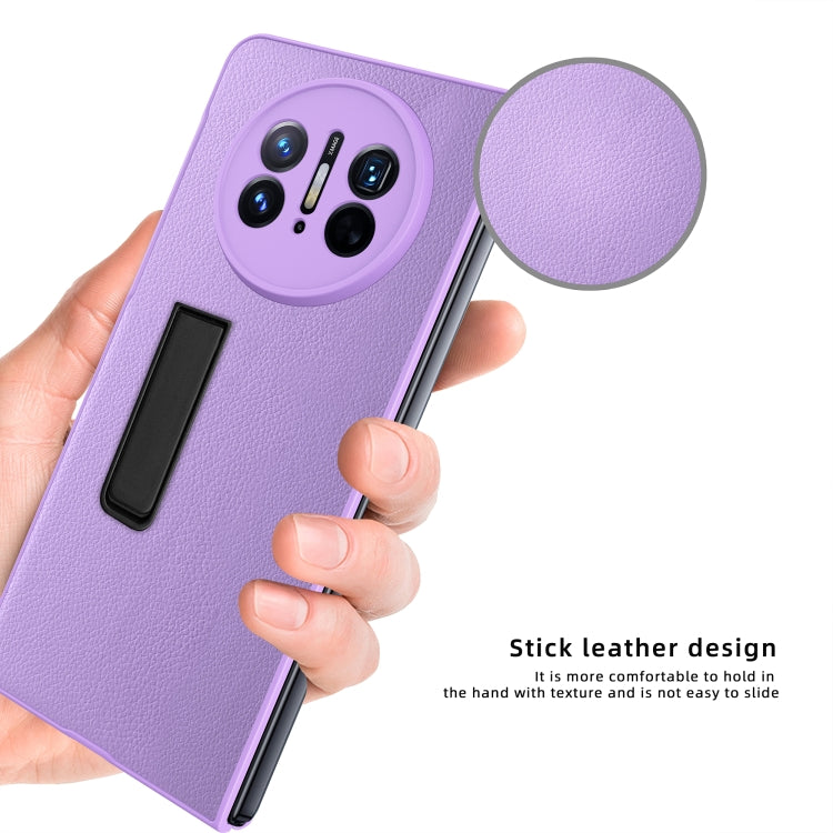 For Huawei Mate X3 Litchi Texture Integrated Shockproof Phone Case with Holder(Green) - Huawei Cases by PMC TechLife | Online Shopping South Africa | PMC TechLife | Buy Now Pay Later Mobicred