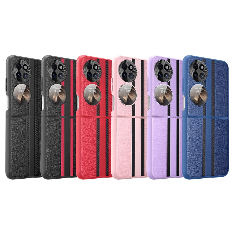 For Huawei P50 Pocket  Litchi Texture PU Shockproof Phone Case(Black) - Huawei Cases by PMC TechLife | Online Shopping South Africa | PMC TechLife | Buy Now Pay Later Mobicred