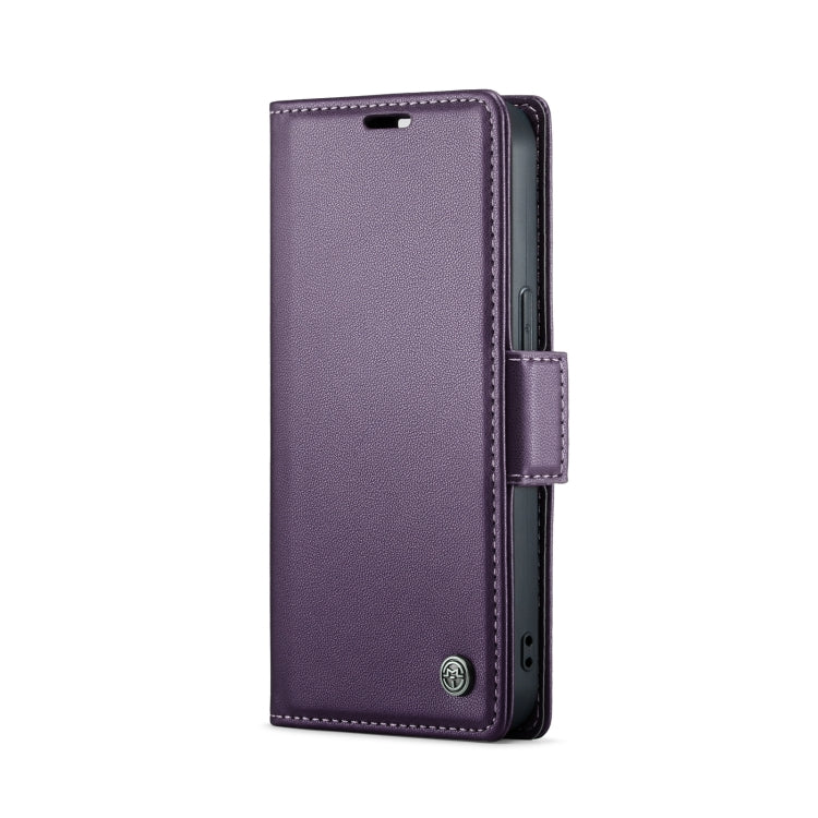 For iPhone 13 CaseMe 023 Butterfly Buckle Litchi Texture RFID Anti-theft Leather Phone Case(Pearly Purple) - iPhone 13 Cases by CaseMe | Online Shopping South Africa | PMC TechLife | Buy Now Pay Later Mobicred