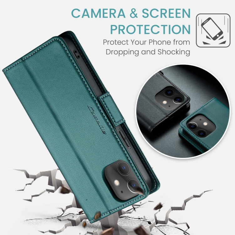 For iPhone 12 / 12 Pro CaseMe 023 Butterfly Buckle Litchi Texture RFID Anti-theft Leather Phone Case(Pearly Blue) - iPhone 12 / 12 Pro Cases by CaseMe | Online Shopping South Africa | PMC TechLife | Buy Now Pay Later Mobicred