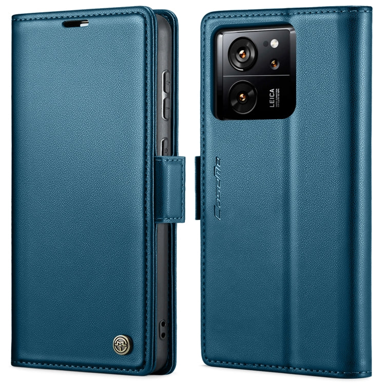 For Xiaomi 13T/13T Pro CaseMe 023 Butterfly Buckle Litchi Texture RFID Anti-theft Leather Phone Case(Blue) - Xiaomi Cases by CaseMe | Online Shopping South Africa | PMC Jewellery | Buy Now Pay Later Mobicred