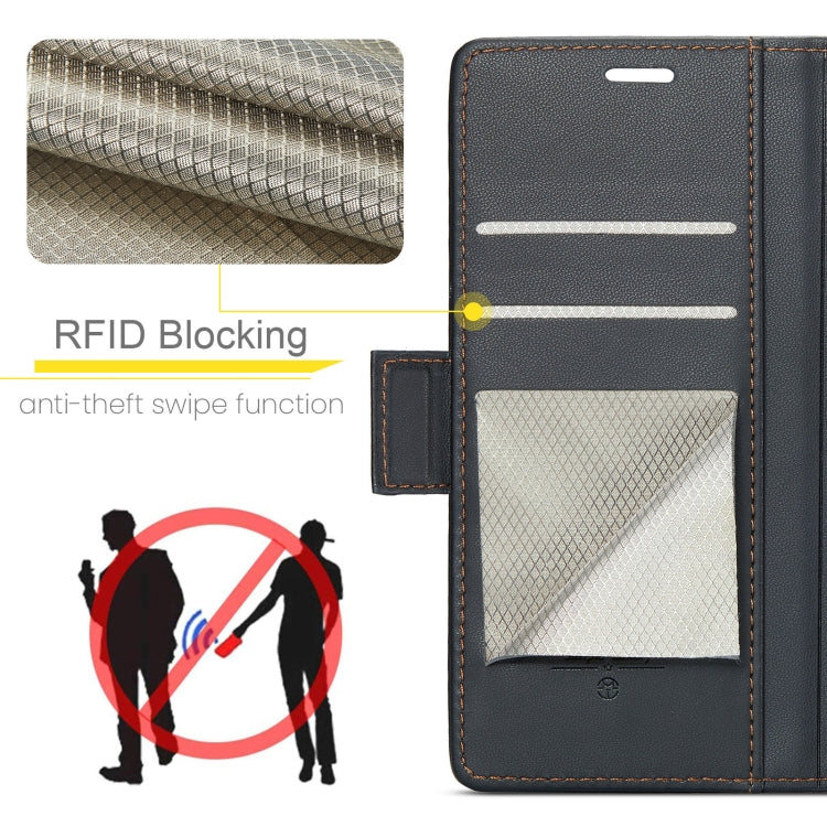 For Xiaomi 14 CaseMe 023 Butterfly Buckle Litchi Texture RFID Anti-theft Leather Phone Case(Black) - free shipping - PMC Jewellery - Order now!