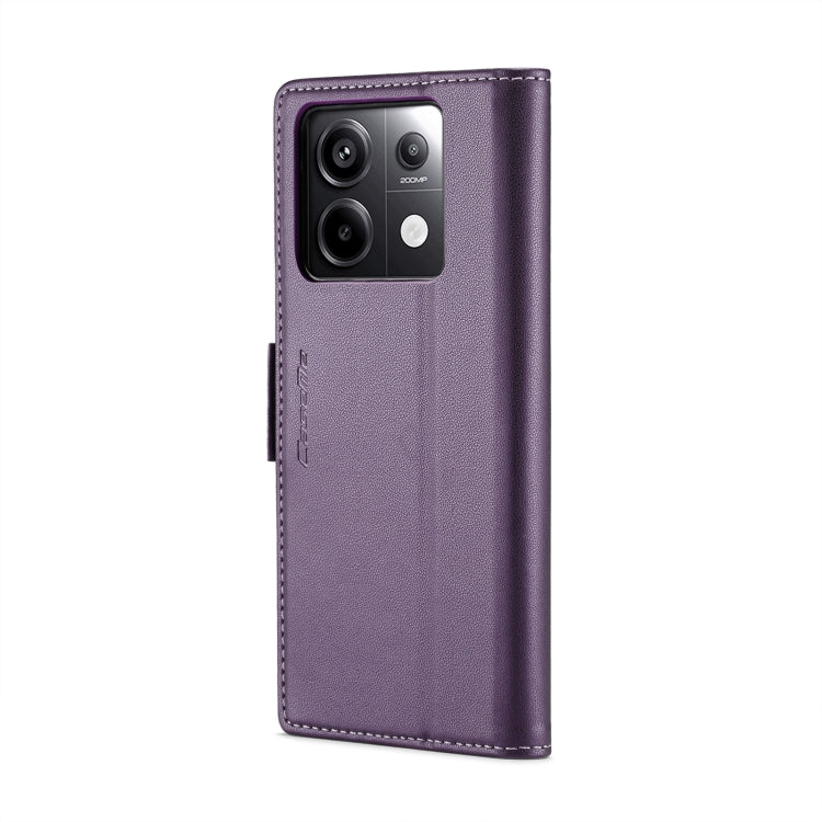 For Xiaomi Redmi Note 13 Pro 5G CaseMe 023 Butterfly Buckle Litchi Texture RFID Anti-theft Leather Phone Case(Pearly Purple) - Xiaomi Cases by CaseMe | Online Shopping South Africa | PMC Jewellery | Buy Now Pay Later Mobicred