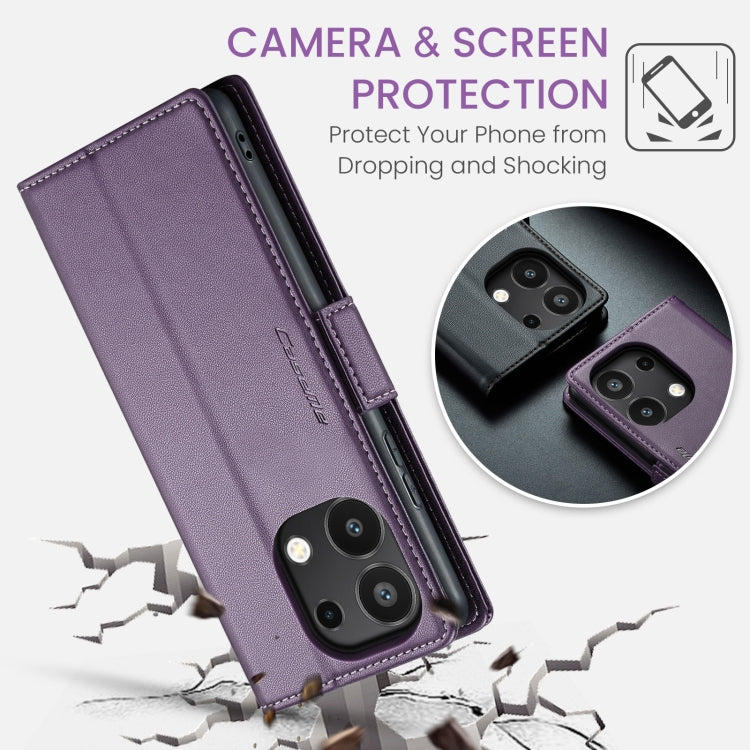 For Xiaomi Redmi Note 13 4G CaseMe 023 Butterfly Buckle Litchi Texture RFID Anti-theft Leather Phone Case(Pearly Purple) - Xiaomi Cases by CaseMe | Online Shopping South Africa | PMC Jewellery | Buy Now Pay Later Mobicred