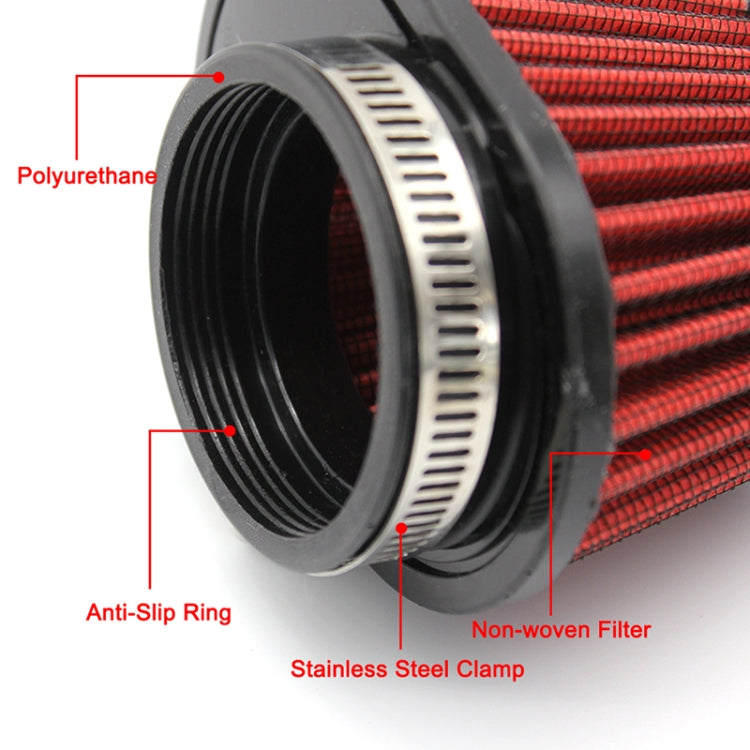 55mm XH-UN073 Mushroom Head Style Car Modified Air Filter Motorcycle Exhaust Filter(Red) - Air Intake System by PMC Jewellery | Online Shopping South Africa | PMC Jewellery | Buy Now Pay Later Mobicred