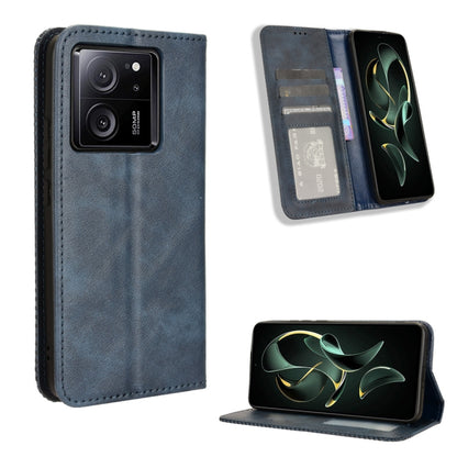 For Xiaomi Redmi K60 Ultra Magnetic Buckle Retro Texture Leather Phone Case(Blue) - Redmi K60 Ultra Cases by PMC Jewellery | Online Shopping South Africa | PMC Jewellery | Buy Now Pay Later Mobicred