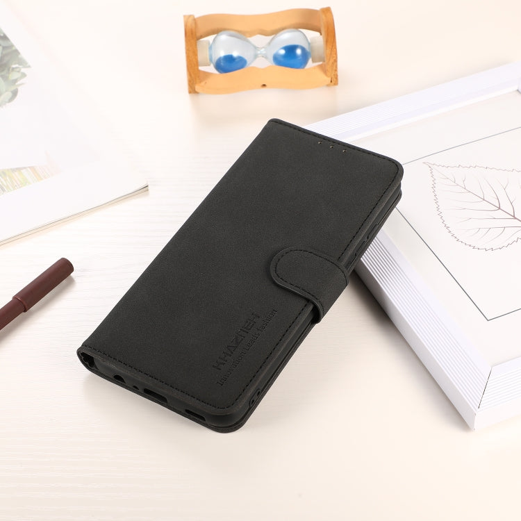 For Xiaomi Redmi A3 KHAZNEH Matte Texture Leather Phone Case(Black) - Xiaomi Cases by PMC Jewellery | Online Shopping South Africa | PMC Jewellery | Buy Now Pay Later Mobicred