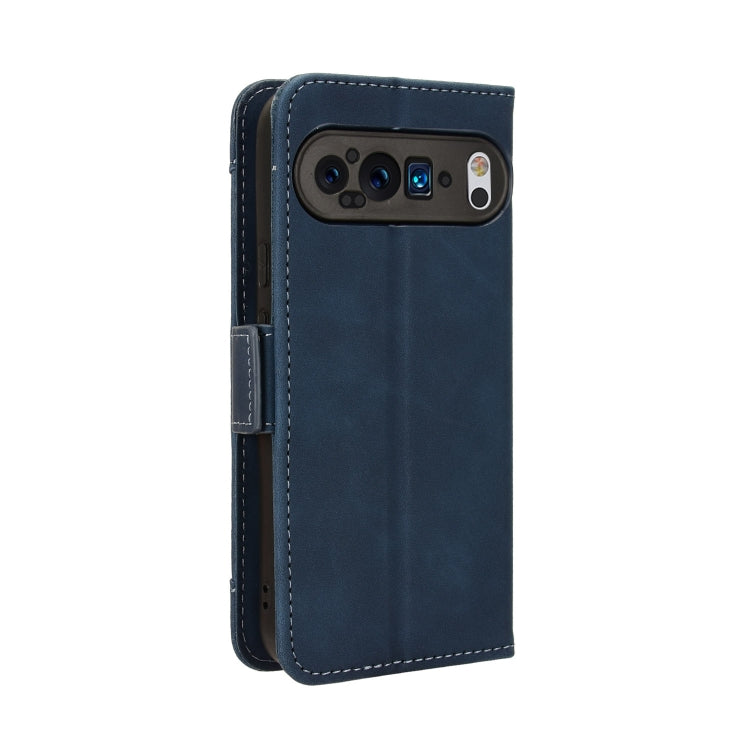 For Google Pixel 9 Skin Feel Calf Texture Card Slots Leather Phone Case(Blue) - Google Cases by PMC Jewellery | Online Shopping South Africa | PMC Jewellery | Buy Now Pay Later Mobicred