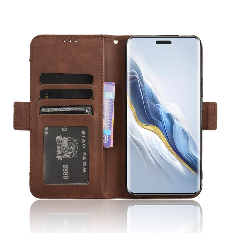 For Honor Magic6 Pro Skin Feel Calf Texture Card Slots Leather Phone Case(Brown) - Honor Cases by PMC Jewellery | Online Shopping South Africa | PMC Jewellery | Buy Now Pay Later Mobicred