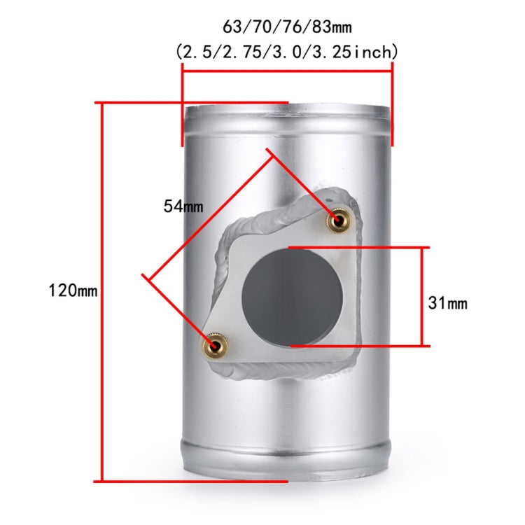 70mm XH-UN603 Car Modified Engine Air Flow Meter Flange Intake Sensor Base for Honda / Toyota / Subaru / Mazda - Air Intake System by PMC TechLife | Online Shopping South Africa | PMC TechLife | Buy Now Pay Later Mobicred