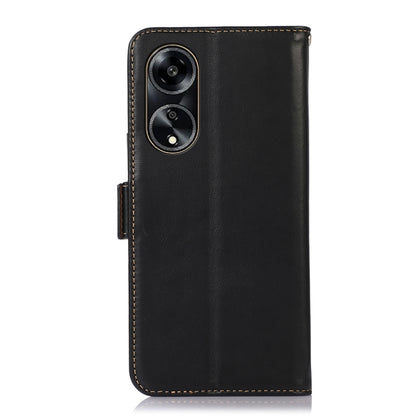 For OPPO A1 5G Crazy Horse Top Layer Cowhide Leather Phone Case(Black) - OPPO Cases by PMC Jewellery | Online Shopping South Africa | PMC Jewellery | Buy Now Pay Later Mobicred