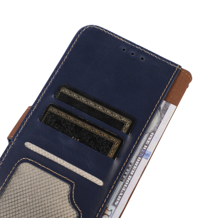 For OPPO Reno11 5G Global Crazy Horse Top Layer Cowhide Leather Phone Case(Blue) - Reno11 Cases by PMC Jewellery | Online Shopping South Africa | PMC Jewellery | Buy Now Pay Later Mobicred