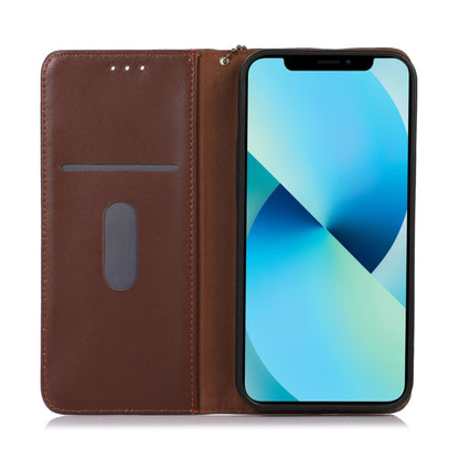 OPPO Reno10 5G / 10 Pro 5G Global KHAZNEH Nappa Top Layer Cowhide Leather Phone Case(Brown) - OPPO Cases by PMC Jewellery | Online Shopping South Africa | PMC Jewellery | Buy Now Pay Later Mobicred