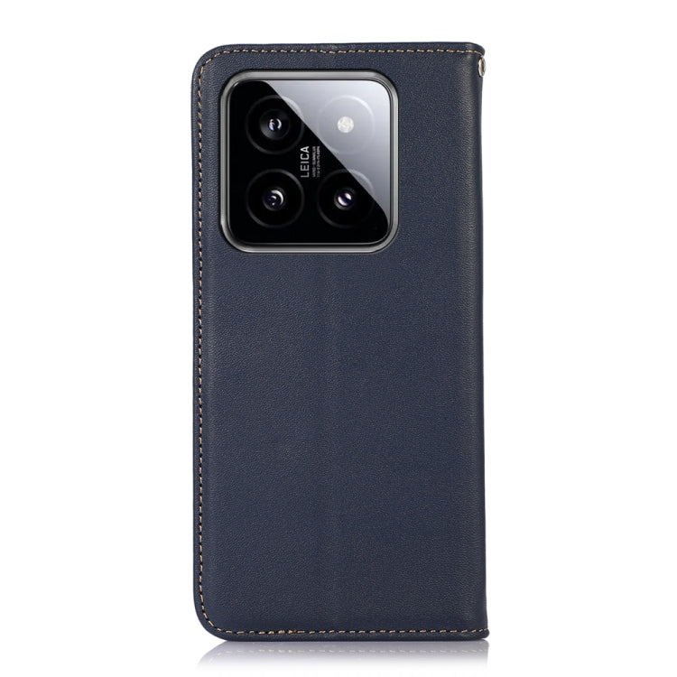 For Xiaomi 14 KHAZNEH Nappa Top Layer Cowhide Leather Phone Case(Blue) - 14 Cases by PMC Jewellery | Online Shopping South Africa | PMC Jewellery | Buy Now Pay Later Mobicred