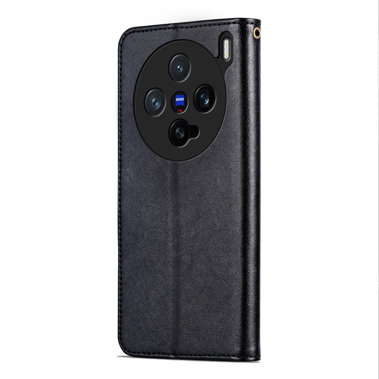 For vivo X200 Pro mini AZNS Sheepskin Texture Flip Leather Phone Case(Black) - X200 Pro mini Cases by AZNS | Online Shopping South Africa | PMC Jewellery | Buy Now Pay Later Mobicred