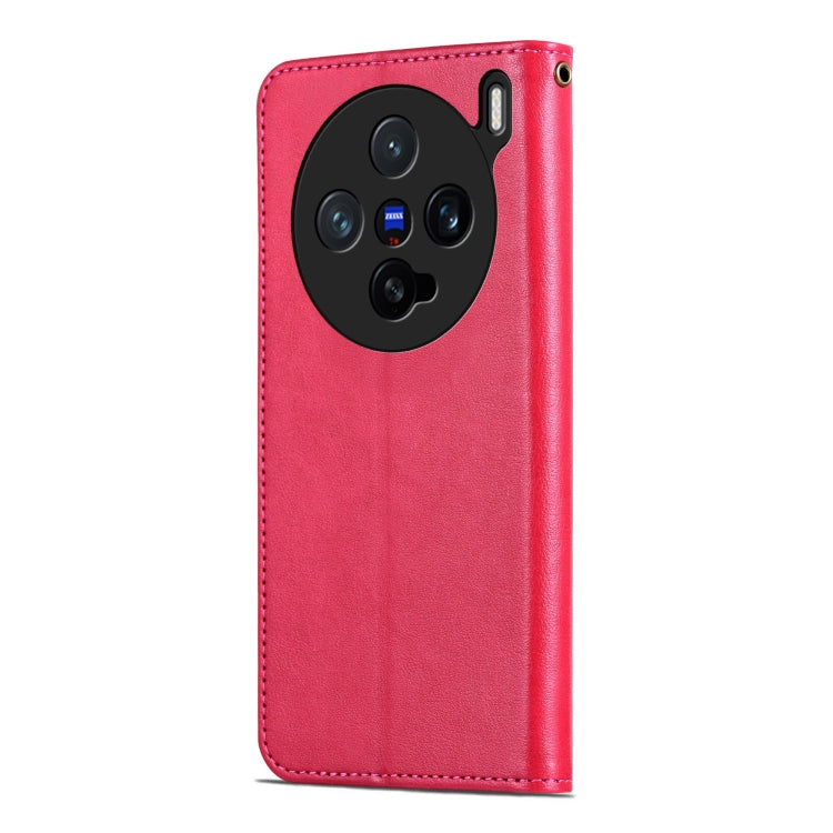 For vivo X200 Pro mini AZNS Sheepskin Texture Flip Leather Phone Case(Red) - X200 Pro mini Cases by AZNS | Online Shopping South Africa | PMC Jewellery | Buy Now Pay Later Mobicred