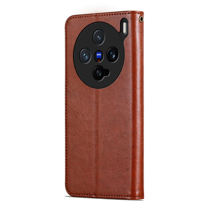 For vivo X200 Pro mini AZNS Sheepskin Texture Flip Leather Phone Case(Brown) - X200 Pro mini Cases by AZNS | Online Shopping South Africa | PMC Jewellery | Buy Now Pay Later Mobicred