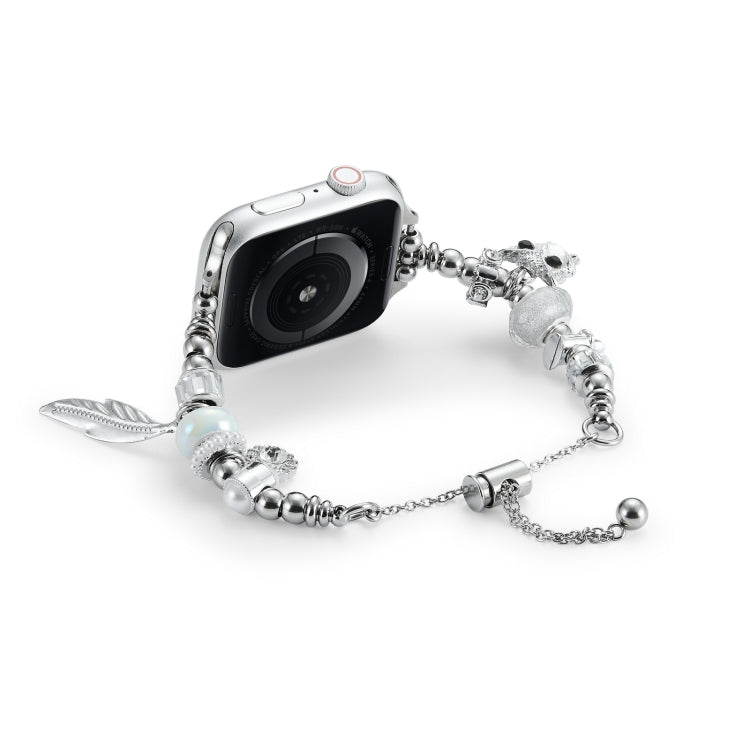 Bead Bracelet Metal Watch Band For Apple Watch Ultra 2 49mm(Silver Owl) - free shipping - PMC TechLife - Order now!