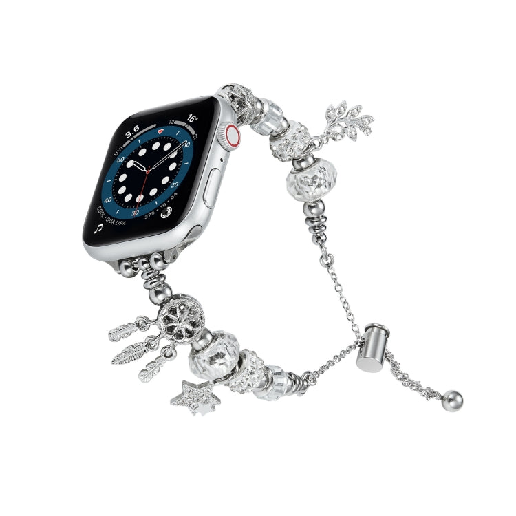 Bead Bracelet Metal Watch Band For Apple Watch Ultra 2 49mm(Silver Star) - free shipping - PMC TechLife - Order now!