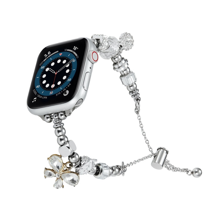Bead Bracelet Metal Watch Band For Apple Watch 9 41mm(Gold Butterfly) - free shipping - PMC TechLife - Order now!