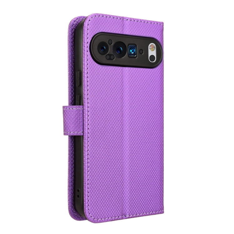 For Google Pixel 9 Pro Diamond Texture Leather Phone Case(Purple) - Google Cases by PMC Jewellery | Online Shopping South Africa | PMC Jewellery | Buy Now Pay Later Mobicred