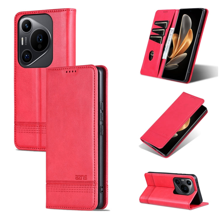 For Huawei Pura 70 Pro / 70 Pro+ AZNS Magnetic Calf Texture Flip Leather Phone Case(Red) - Huawei Cases by AZNS | Online Shopping South Africa | PMC TechLife | Buy Now Pay Later Mobicred