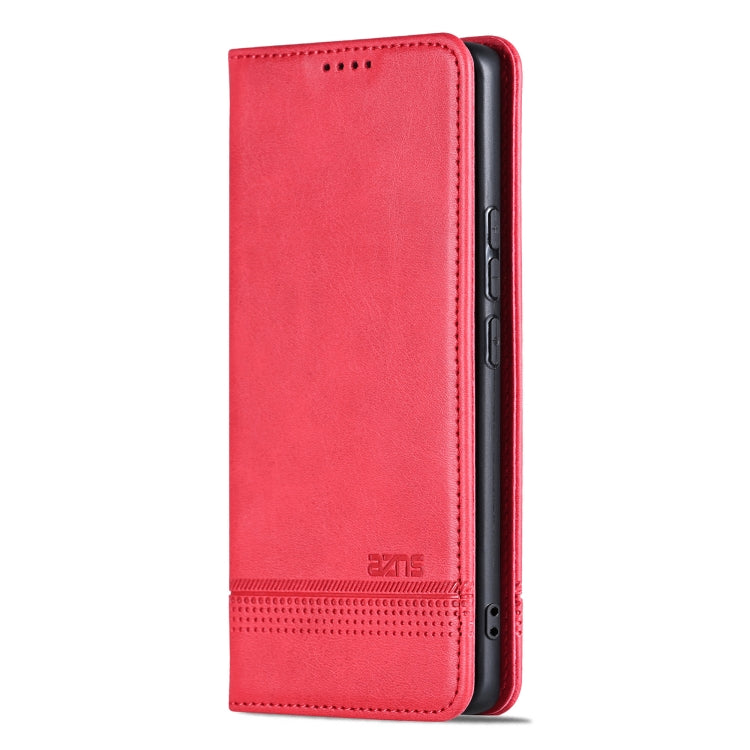 For Huawei Pura 70 Ultra AZNS Magnetic Calf Texture Flip Leather Phone Case(Red) - free shipping - PMC Jewellery - Order now!