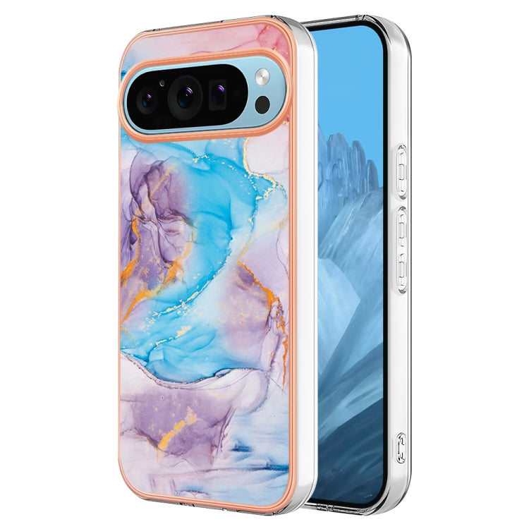 For Google Pixel 9 Pro XL Electroplating IMD TPU Phone Case(Blue Marble) - Google Cases by PMC Jewellery | Online Shopping South Africa | PMC Jewellery | Buy Now Pay Later Mobicred